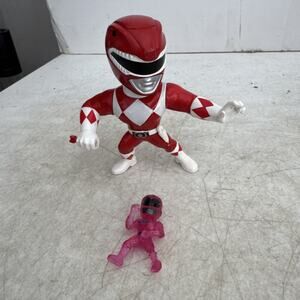 VTG Power Rangers Red & Pink Action Figure Lot Of 2